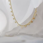 Yhpup Fashion Gold Plated Metal Design Necklace Minimalist Star Collar Necklace for Women Girls Jewelry
