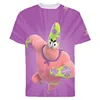 Funny Fashion T-shirt 2019 3D Print Sponge Baby Shirt Fashion S p o n g e Bob and Patrick T-shirt Men