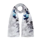 high quality 110x110 chiffon silk head square plain scarves scarf with custom logo