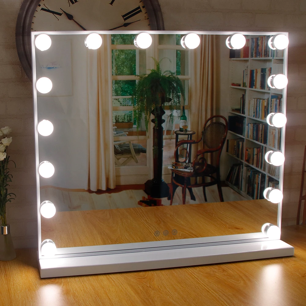 floor mirror with light bulbs