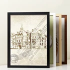 Picture Photo Frames Black Wood Photo Frames Wholesale A4 30x40cm Black Decoration Wall Wooden Picture Photo Frames