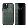 Transparent Flip Case For iPhone 11 Pro, Minight Green PU Leather Case Cover With See Though Design