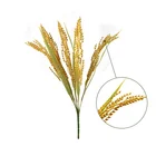Flower Hot New Products Wholesale Plastic Artificial Bouquet Of Wheat Flower For Decoration Flocking
