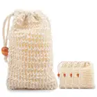 ECO Cleaning Tool Sisal Mesh Soap Saver Pouch Bag for Exfoliation