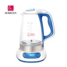 glass tea kettle electrical high borosilicate glass body cordless hot water fast boil coffee