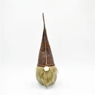 Handmade Holiday Ornament Christmas Home Decor Nordic Elf Scandinavian Swedish Tomte Gnomes With Leather Hat For Sale