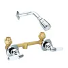 bath & shower faucet chrome Dual Lever Ceramic Handle With Cup Bath set with shower head upc water tub shower faucet