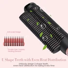 2 in 1 Rose Gold Portable Electric Ceramic Ionic Hair Straightener Brush