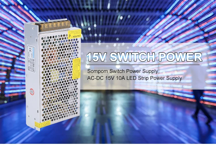 Input 110V/220V Output 15V 150W Power Supply LED Switching Power Supply 15V 10A PSU