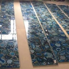 Semi Precious Stone Blue Onyx Agate Large Slab