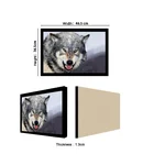 卸売在庫ホット販売 PP ペット 40*30 センチメートル 5D ウルフレンチキュラーポスター 3D レンチキュラー絵画と黒フレーム家の装飾のため