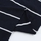 Manufacturer custom stripe plain dyed single jersey cotton polyester knitted fabric for garment