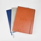 Custom pu leather business planner paper index dividers B5 size hardcover notebook