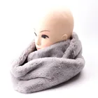 Fur Fur Scarf Fashion Winter Fake Fur Collar Scarf Solid Color Thicker Warmer Neck Scarf For Women