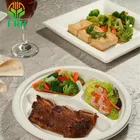9 Inch 3 Compartments Round Paper Plate FDA