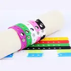 Fast shipping Adjustable silicone charm bracelet with Metal Button