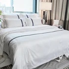 ECO-friendly linen Wholesale Bed Sheet for Star Hotel 100% Cotton Linen bed sheets