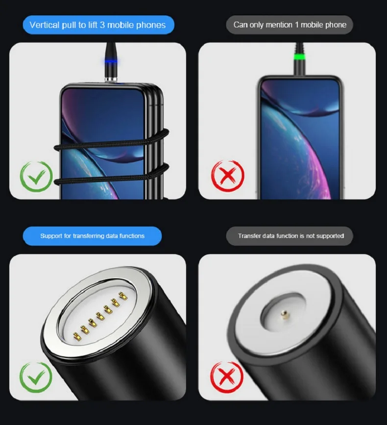 Magnetic Micro USB Cable 2.4A Fast Charging Data Cable for Samsung Huawei Xiaomi LG Magnet Charger Mobile Phone USB Cord - ANKUX.COM