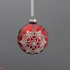 100 wholesale christmas glass ball gift with red color