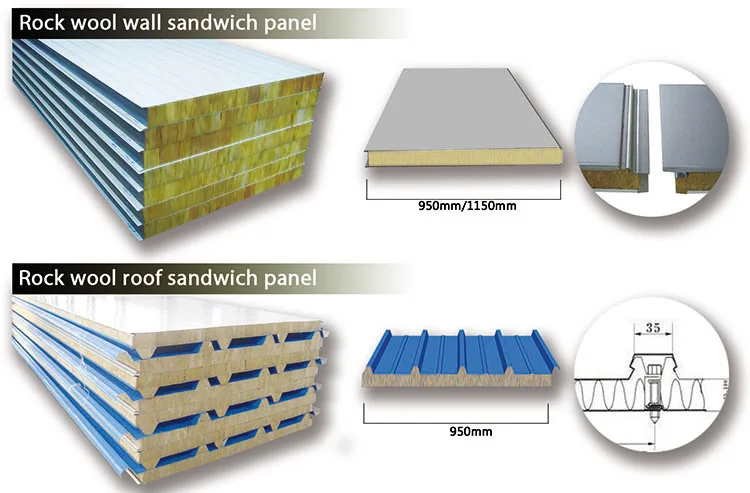 50 mm prime rock wool sandwich panel