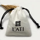 Custom Hologram Recycle Cotton Pouch Drawstring Packaging Gift Bags With Printing