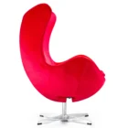 Unique red living room furniture modern style swivel accent egg shaped chair with stand