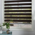 Factory price European pleated style black zebra roller blinds curtain shades