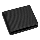 Coin Wallet Mens Multi Design Zipper Coin Pocket Minimalist Genuine Leather Carbon Fiber RFID Slim Wallet For Mens