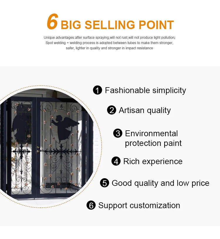 Laser cutting fence fine sanding Aluminum Art lpowder coated all-weather outdoor leisure Gates