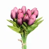 14" Silk Artificial Tulips Artificial Flowers Bouquet for Wedding Party Home Office Decoration