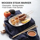 Bamboo Meat Skewer Disposable Sharp Round Bamboo Cotton Candy Floss Marshmallow Roasting Stick