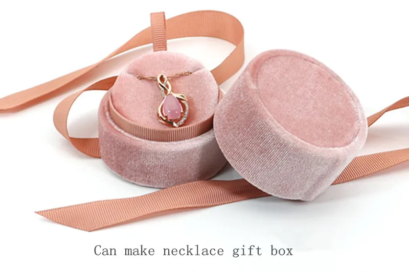 velvet cardboard tube jewelry packaging small round gift box