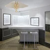 retail shop fittings LED light Jewelry store furniture with seating area M2 Display