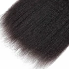 Kinky Straight Human Hair Wig Extension 30 Inch Natural Black Kinky Straight Bundles