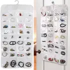Pouch Jewelry Bracelet Earring Ring Necklace Pouch Holder White Color Hang It With 72 Pocket Jewelry Organizer