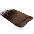 Human Remy Dark Brown Natural Straight Halo Hair Extensions