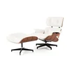 modern classical indoor ottoman chair armchair recliner leather white lounge chair