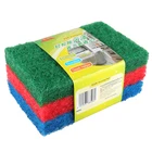 Restaurant Sponge Thick Scouring Pad Pot Polyester Fibre Nylon Scouring Pad