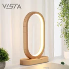 Amazon Sensor Charging Battery USB LED Mood Desk Light Wood Smart Sensing Induction Table Lamp