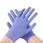 Gloves Disposable Vinyl Gloves High Class Quality Synthetic Blue Powder-Free Disposable Vinyl Nitrile Blend Gloves