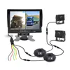 Dual Car Reverse Backup Rear View Camera System for Trucks Bus With Monitor