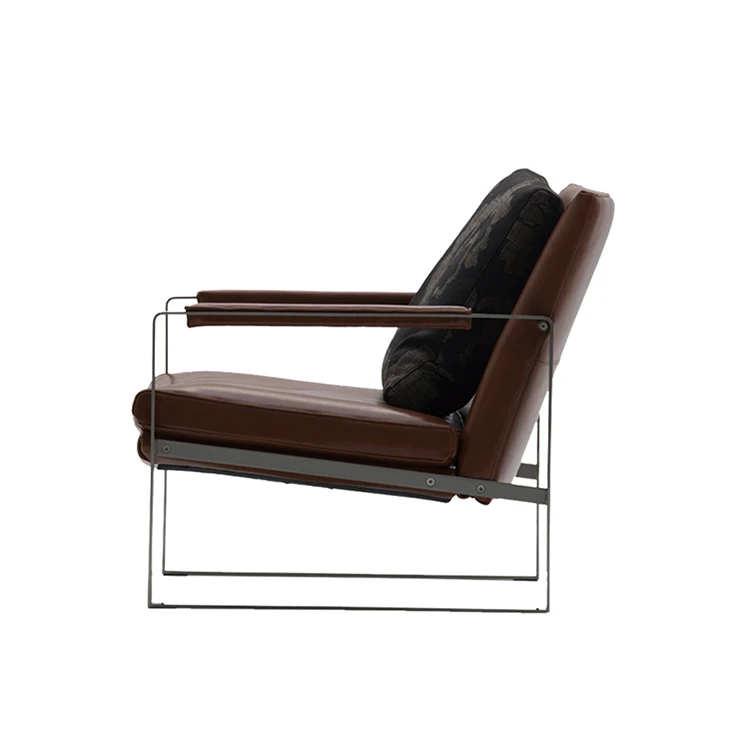 Contemporary Designer antique leather Leisure Chair for coffee shop and bedroom