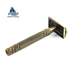 Big Bronze color brass Shaving razor double edge Men head razor