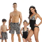 2020 Family Swimwear Mommy Daddy and Me Swimsuit Parent-Child Bikini Trunks Set Bathing Suit