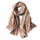 Wholesale hijab scarf new 2020 high quality stripe blank printed muslim women scarf and hijab