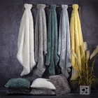 Wool Blanket Faux Blanket SULI Wool Luxury Blanket Lightweight Cozy Plush Solid Cashmere Wool Faux Fur Blanket