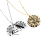 Fashion You Are My Sunshine Openable Sunflower Pendent Necklace