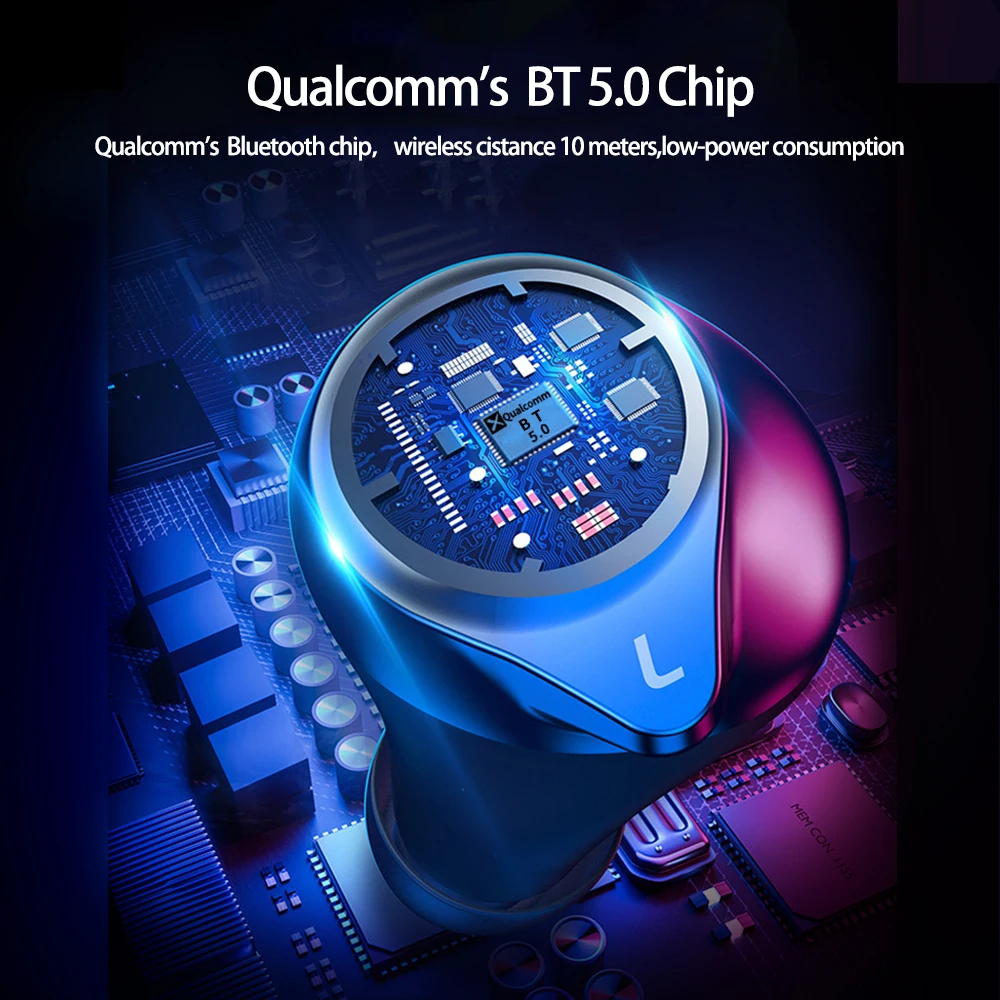 2019 Brand Customization Preferred W1 TWS BT V5.0 Wireless in Ear Earbuds Wake up Siri Earphone with Charging Box - ANKUX.COM