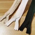 Machine Make High Quality Customized Reversible 4 3# Long Chain Roll Nylon Invisible Zipper For Clothing