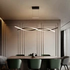 Nordic restaurant chandelier light luxury simplicity post-modern creative individuality clothing store living room bar line LED